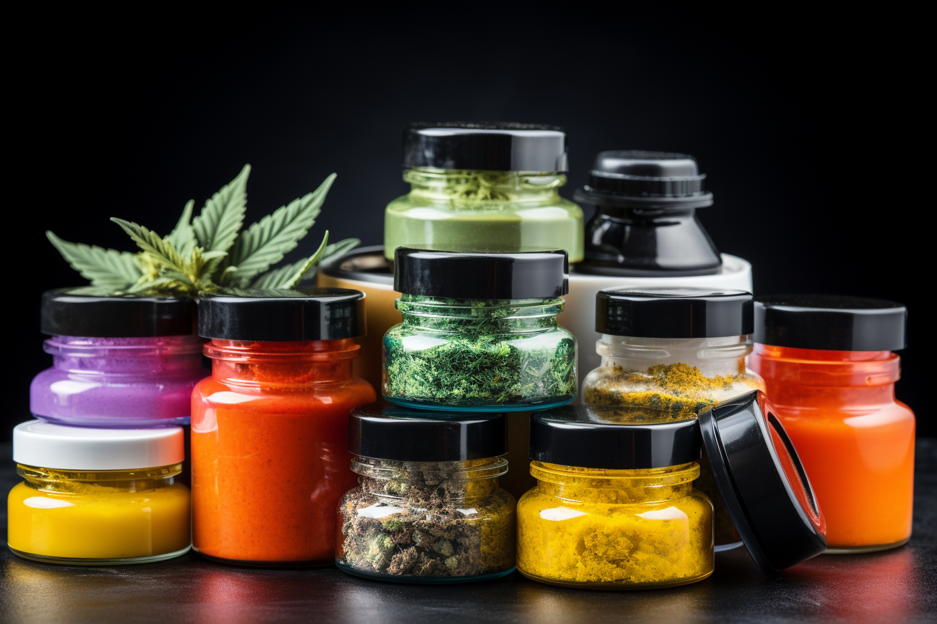 Different types of CBD products such as capsules, gummies, and topical creams